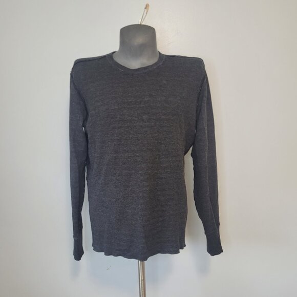 Lululemon Binary Crew White Heathered Black Super Wide Load Stripe Size L - Picture 6 of 14